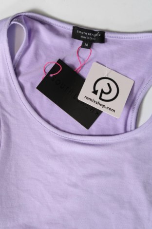 Γυναικείο αμάνικο μπλουζάκι South Beach, Μέγεθος L, Χρώμα Βιολετί, Τιμή 2,40 €