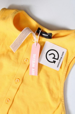 Γυναικείο αμάνικο μπλουζάκι Tally Weijl, Μέγεθος L, Χρώμα Κίτρινο, Τιμή 7,79 €