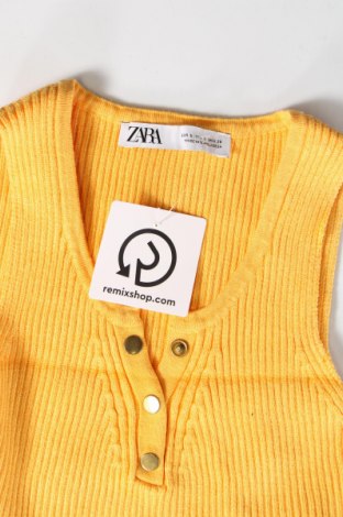 Γυναικείο αμάνικο μπλουζάκι Zara, Μέγεθος S, Χρώμα Κίτρινο, Τιμή 6,80 €