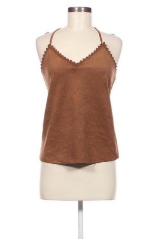 Γυναικείο αμάνικο μπλουζάκι Zara Trafaluc, Μέγεθος M, Χρώμα Καφέ, Τιμή 3,06 €