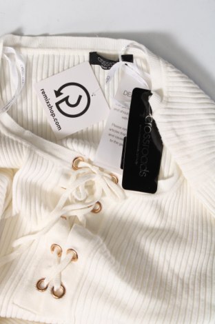 Γυναικείο πουλόβερ Crossroad, Μέγεθος L, Χρώμα Λευκό, Τιμή 8,54 €