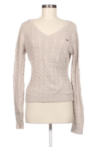Дамски пуловер Hollister, Размер M, Цвят Бежов, Цена 19,27 лв.