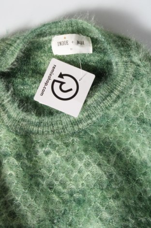 Damenpullover INDIE + MOI, Größe M, Farbe Grün, Preis € 9,00
