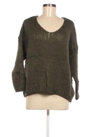 Γυναικείο πουλόβερ Made In Italy, Μέγεθος M, Χρώμα Πράσινο, Τιμή 5,56 €