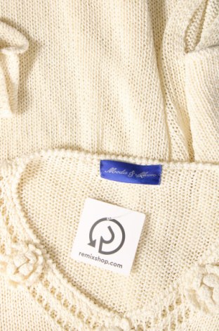 Дамски пуловер Moda & More, Размер M, Цвят Екрю, Цена 19,94 лв.