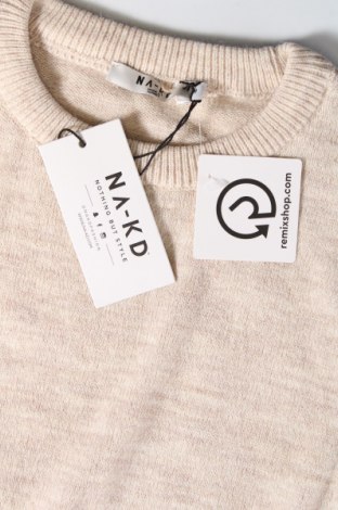 Дамски пуловер NA-KD, Размер M, Цвят Бежов, Цена 13,95 лв.