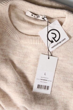Дамски пуловер NA-KD, Размер L, Цвят Бежов, Цена 17,67 лв.