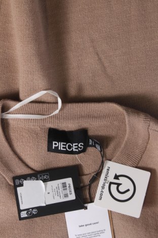 Дамски пуловер Pieces, Размер S, Цвят Бежов, Цена 19,84 лв.