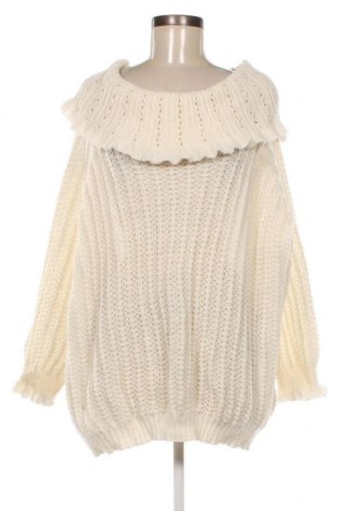 Дамски пуловер SHEIN, Размер 3XL, Цвят Екрю, Цена 23,20 лв.
