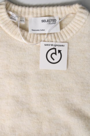Γυναικείο πουλόβερ Selected Femme, Μέγεθος XS, Χρώμα Εκρού, Τιμή 6,96 €