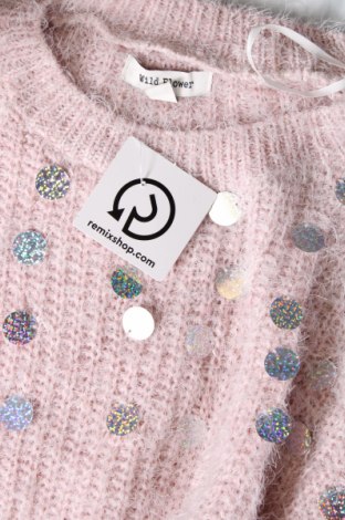 Дамски пуловер Wild Flower, Размер M, Цвят Розов, Цена 5,51 лв.