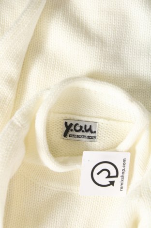 Дамски пуловер Y.O.U, Размер S, Цвят Бял, Цена 5,80 лв.