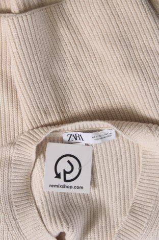 Damenpullover Zara, Größe M, Farbe Beige, Preis 5,64 €