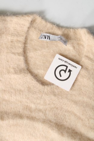 Дамски пуловер Zara, Размер L, Цвят Бежов, Цена 10,80 лв.