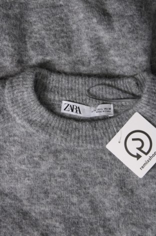Дамски пуловер Zara, Размер L, Цвят Сив, Цена 27,37 лв.