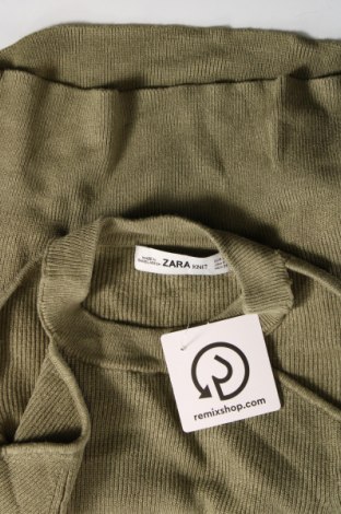 Дамски пуловер Zara Knitwear, Размер S, Цвят Зелен, Цена 9,45 лв.