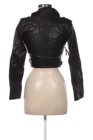 Dámska kožená bunda  Bershka, Veľkosť XS, Farba Čierna, Cena  27,78 €