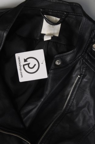 Γυναικείο δερμάτινο μπουφάν H&M, Μέγεθος L, Χρώμα Μαύρο, Τιμή 30,31 €