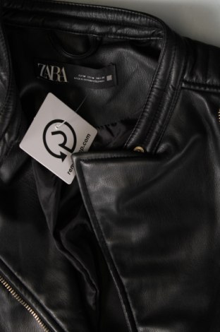 Γυναικείο δερμάτινο μπουφάν Zara, Μέγεθος M, Χρώμα Μαύρο, Τιμή 25,36 €