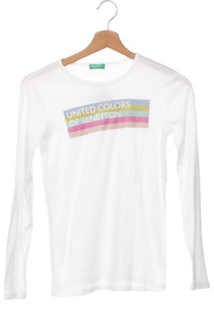 Bluză pentru copii United Colors Of Benetton, Mărime 8-9y/ 134-140 cm, Culoare Alb, Preț 33,67 Lei