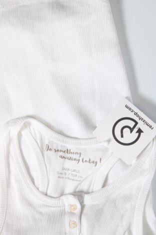 Μπλουζάκι αμάνικο παιδικό Zara, Μέγεθος 7-8y/ 128-134 εκ., Χρώμα Λευκό, Τιμή 2,53 €