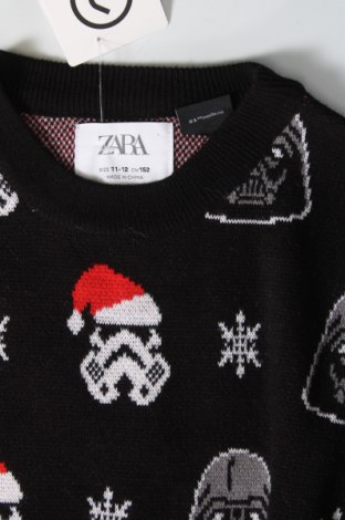 Детски пуловер Zara, Размер 11-12y/ 152-158 см, Цвят Черен, Цена 7,23 лв.
