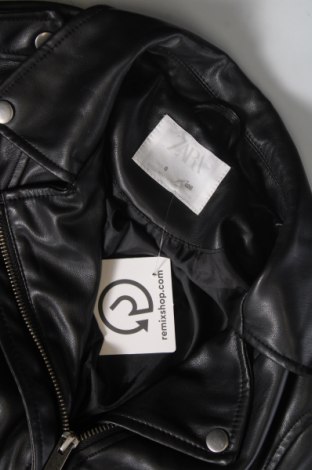 Detská kožená bunda  Zara, Veľkosť 7-8y/ 128-134 cm, Farba Čierna, Cena  16,44 €