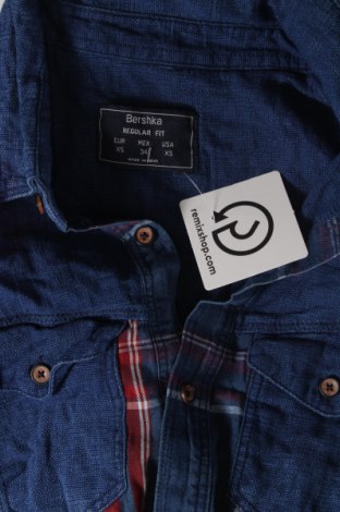 Ανδρικό πουκάμισο Bershka, Μέγεθος XS, Χρώμα Μπλέ, Τιμή 3,95 €