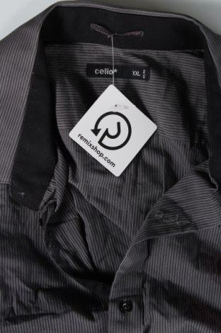 Ανδρικό πουκάμισο Celio, Μέγεθος XXL, Χρώμα Γκρί, Τιμή 7,00 €