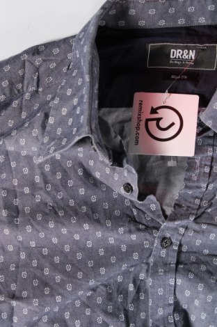 Ανδρικό πουκάμισο DR&N, Μέγεθος L, Χρώμα Μπλέ, Τιμή 4,84 €
