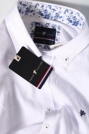 Мъжка риза Denim Culture, Размер L, Цвят Бял, Цена 77,00 лв.