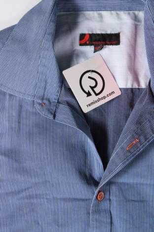 Ανδρικό πουκάμισο Dressmann, Μέγεθος L, Χρώμα Μπλέ, Τιμή 10,30 €