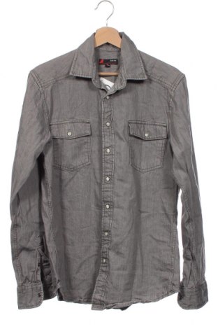 Ανδρικό πουκάμισο Dressmann, Μέγεθος M, Χρώμα Γκρί, Τιμή 21,03 €
