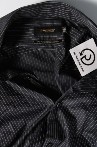 Ανδρικό πουκάμισο Dressmann, Μέγεθος M, Χρώμα Μαύρο, Τιμή 4,21 €