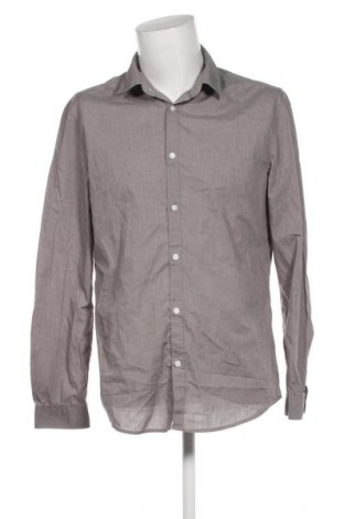 Мъжка риза H&M, Размер L, Цвят Сив, Цена 17,40 лв.