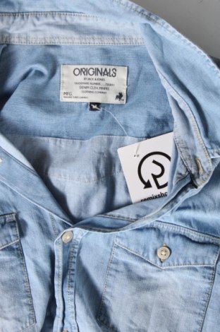 Мъжка риза Originals By Jack & Jones, Размер M, Цвят Син, Цена 33,24 лв.