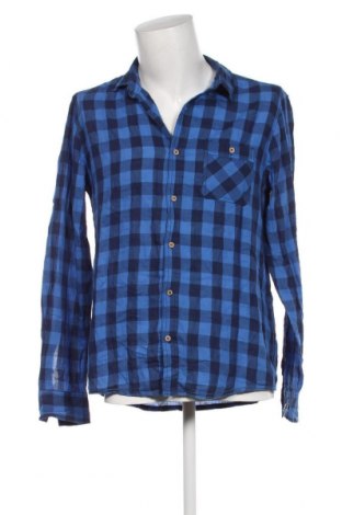 Ανδρικό πουκάμισο Pull&Bear, Μέγεθος L, Χρώμα Μπλέ, Τιμή 10,76 €