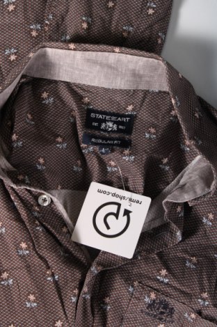Ανδρικό πουκάμισο State Of Art, Μέγεθος L, Χρώμα Καφέ, Τιμή 11,57 €