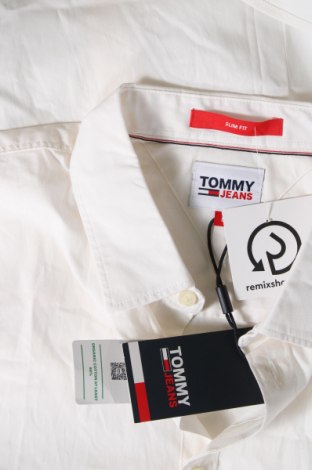 Мъжка риза Tommy Jeans, Размер L, Цвят Екрю, Цена 161,00 лв.