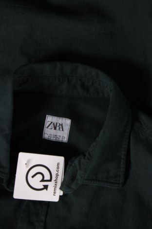 Мъжка риза Zara, Размер L, Цвят Зелен, Цена 16,71 лв.