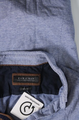 Мъжка риза Zara Man, Размер S, Цвят Син, Цена 34,00 лв.
