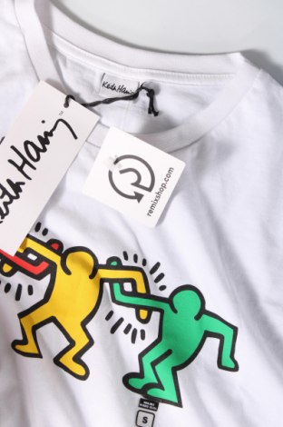 Męski T-shirt Keith Haring, Rozmiar S, Kolor Biały, Cena 82,63 zł