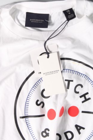 Herren T-Shirt Scotch & Soda, Größe M, Farbe Weiß, Preis 35,25 €