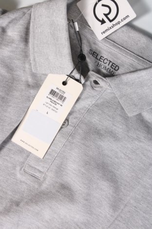 Herren T-Shirt Selected Homme, Größe L, Farbe Grau, Preis 15,98 €