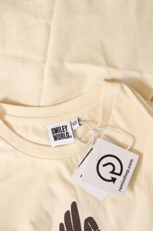 Herren T-Shirt Smiley, Größe XS, Farbe Ecru, Preis 8,01 €