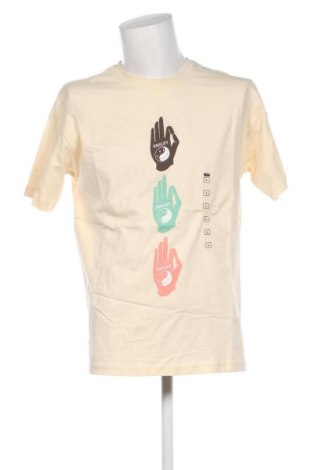 Herren T-Shirt Smiley, Größe L, Farbe Ecru, Preis 10,82 €