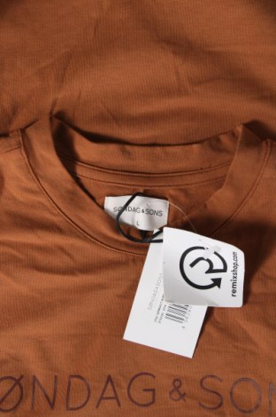 Мъжка тениска Sondag & Sons, Размер L, Цвят Кафяв, Цена 21,00 лв.