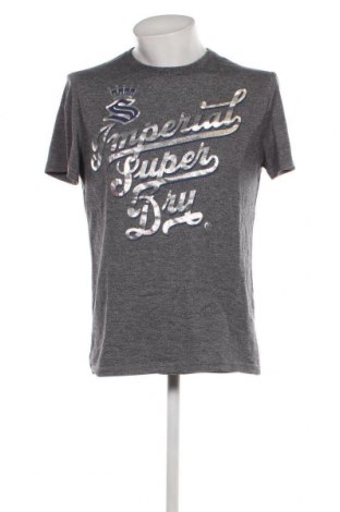 Herren T-Shirt Superdry, Größe L, Farbe Grau, Preis 5,40 €