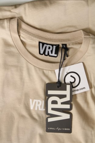 Ανδρικό t-shirt Viral Vibes, Μέγεθος M, Χρώμα  Μπέζ, Τιμή 14,70 €