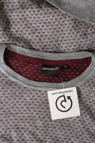 Мъжки пуловер Bernd Berger, Размер L, Цвят Сив, Цена 6,96 лв.